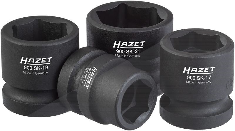 Hazet Kraft-Steckschlüsseleinsatz Satz 1/2 Sechskant 13, 17, 19, 21 mm [Hersteller-Nr. 900SK/4]