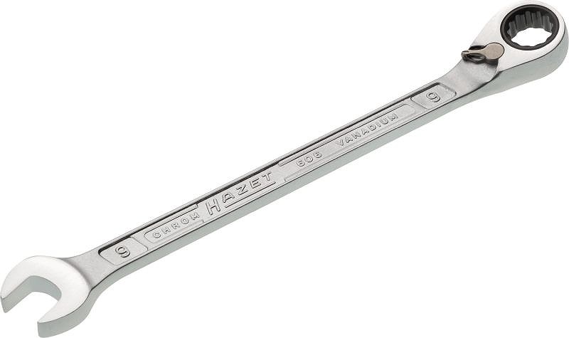 Hazet Knarren Ring-Maulschlüssel - Doppel-Sechskant - 9mm [Hersteller-Nr. 606-9]