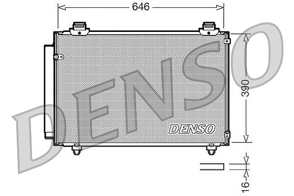 Denso Kondensator, Klimaanlage [Hersteller-Nr. DCN50035] für Toyota