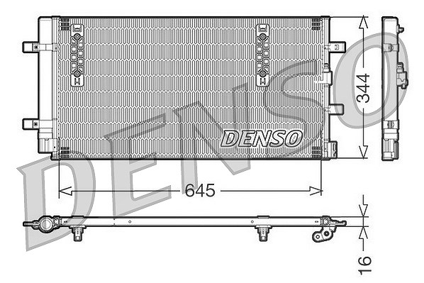 Denso Kondensator, Klimaanlage [Hersteller-Nr. DCN32060] für Audi