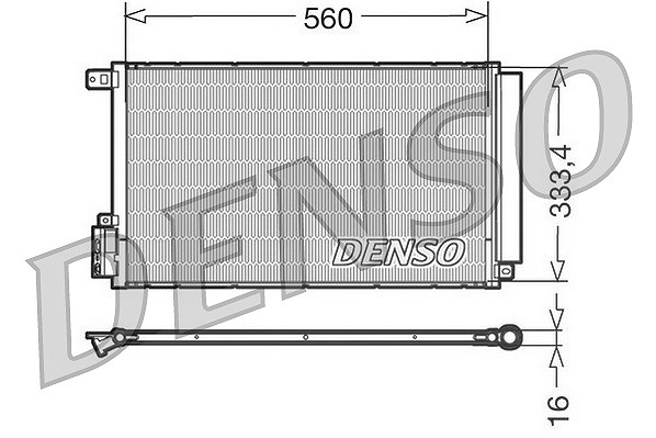 Denso Kondensator, Klimaanlage [Hersteller-Nr. DCN13109] für Fiat, Alfa Romeo