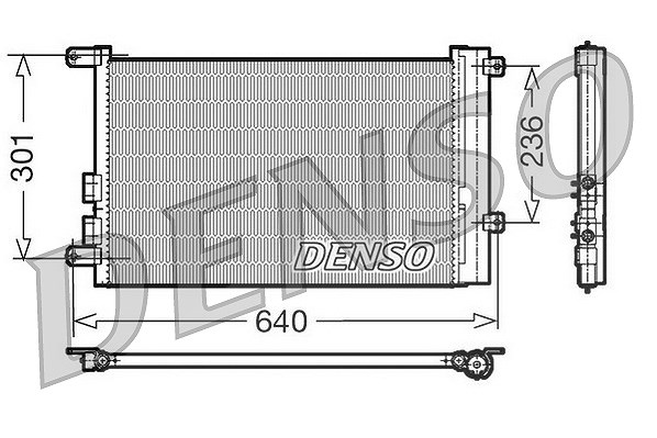 Denso Kondensator, Klimaanlage [Hersteller-Nr. DCN01016] für Alfa Romeo