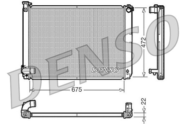 Denso Kühler, Motorkühlung [Hersteller-Nr. DRM51005] für Lexus