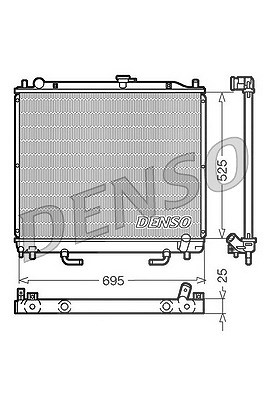 Denso Kühler, Motorkühlung [Hersteller-Nr. DRM45015] für Mitsubishi