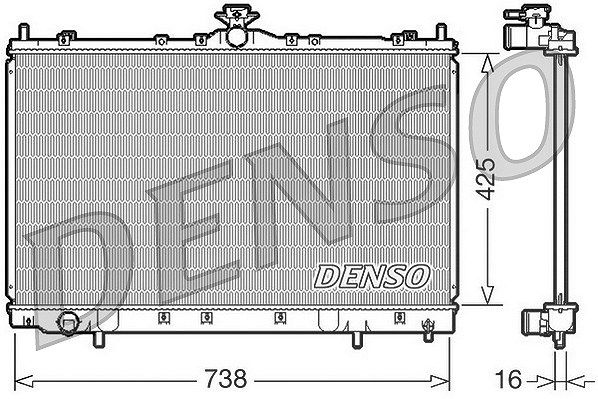 Denso Kühler, Motorkühlung [Hersteller-Nr. DRM45012] für Mitsubishi
