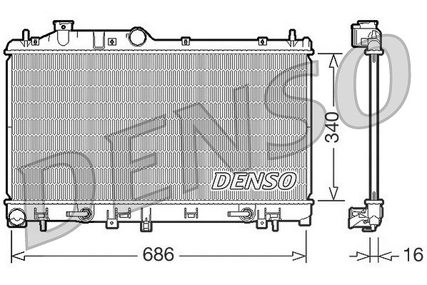 Denso Kühler, Motorkühlung [Hersteller-Nr. DRM36008] für Subaru