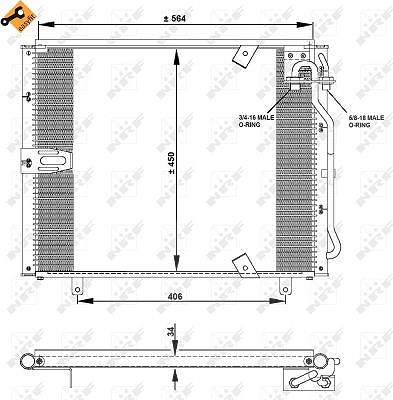 Nrf Kondensator 570x450 [Hersteller-Nr. 35132] für BMW