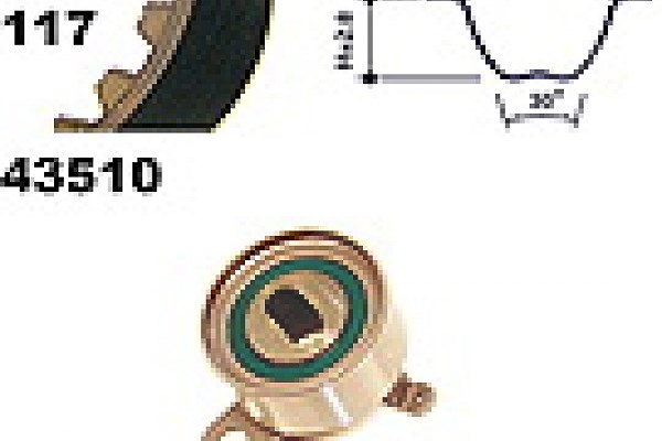 Mapco Zahnriemensatz [Hersteller-Nr. 23510] für Toyota
