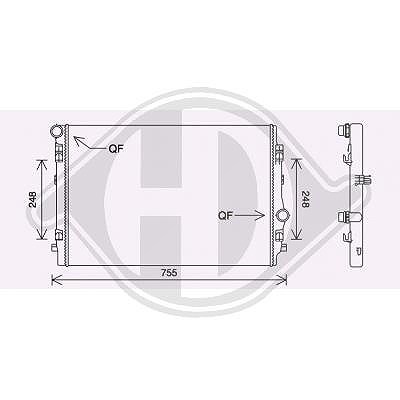 Diederichs Kühler, Motorkühlung [Hersteller-Nr. DCM3868] für VW, Seat, Skoda, Audi