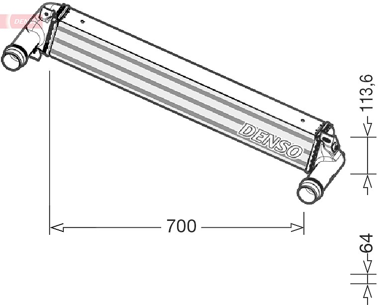 Denso Ladeluftkühler [Hersteller-Nr. DIT06010] für Jeep