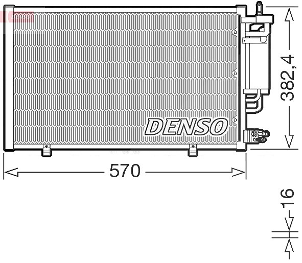 Denso Kondensator, Klimaanlage [Hersteller-Nr. DCN10051] für Ford