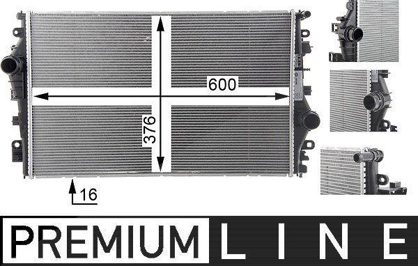 Mahle Kühler, Motorkühlung [Hersteller-Nr. CR1658000P] für Alfa Romeo