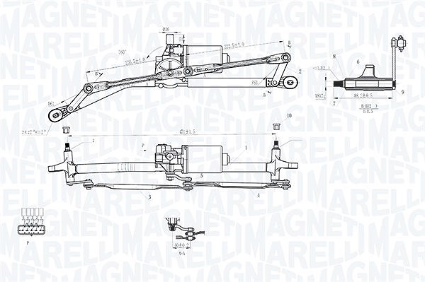 Magneti Marelli Scheibenreinigungsanlage [Hersteller-Nr. 064012005011] für Fiat