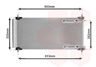 Van Wezel Kondensator, Klimaanlage [Hersteller-Nr. 53015707] für Toyota