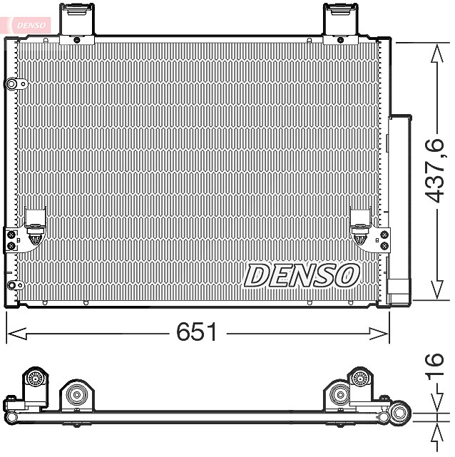 Denso Kondensator, Klimaanlage [Hersteller-Nr. DCN50057] für Toyota