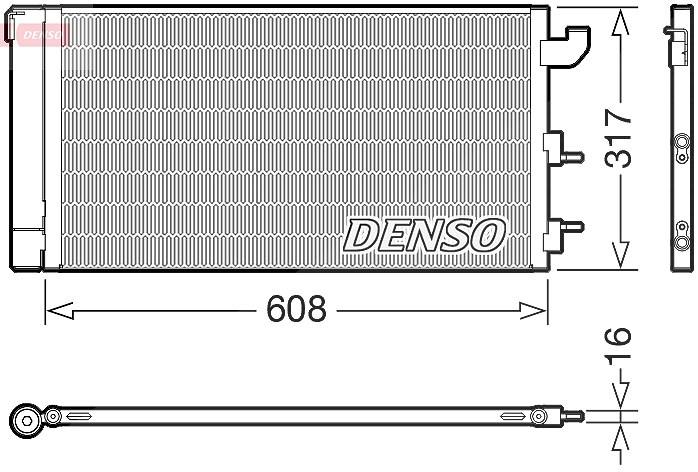 Denso Kondensator, Klimaanlage [Hersteller-Nr. DCN09144] für Fiat
