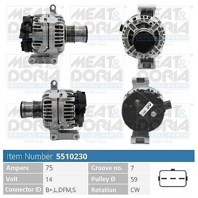 Meat & Doria Generator [Hersteller-Nr. 5510230] für Ford