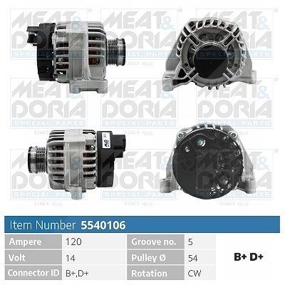 Meat & Doria Generator [Hersteller-Nr. 5540106] für Alfa Romeo, Abarth, Lancia, Fiat