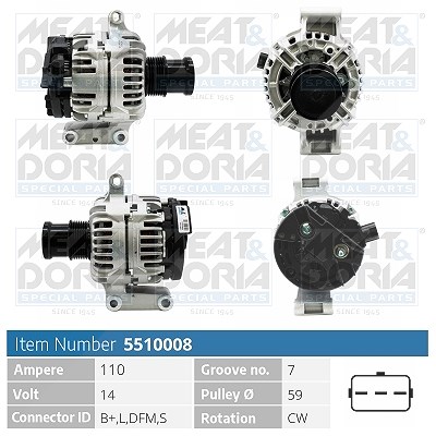 Meat & Doria Generator [Hersteller-Nr. 5510008] für Ford