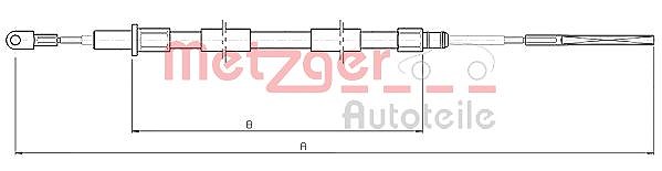 Metzger Autoteile Seilzug, Feststellbremse [Hersteller-Nr. 10.4155] für BMW