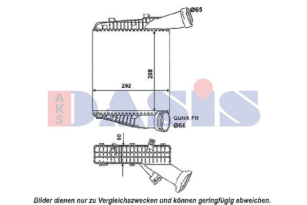 Aks Dasis Ladeluftkühler [Hersteller-Nr. 047022N] für Audi, VW