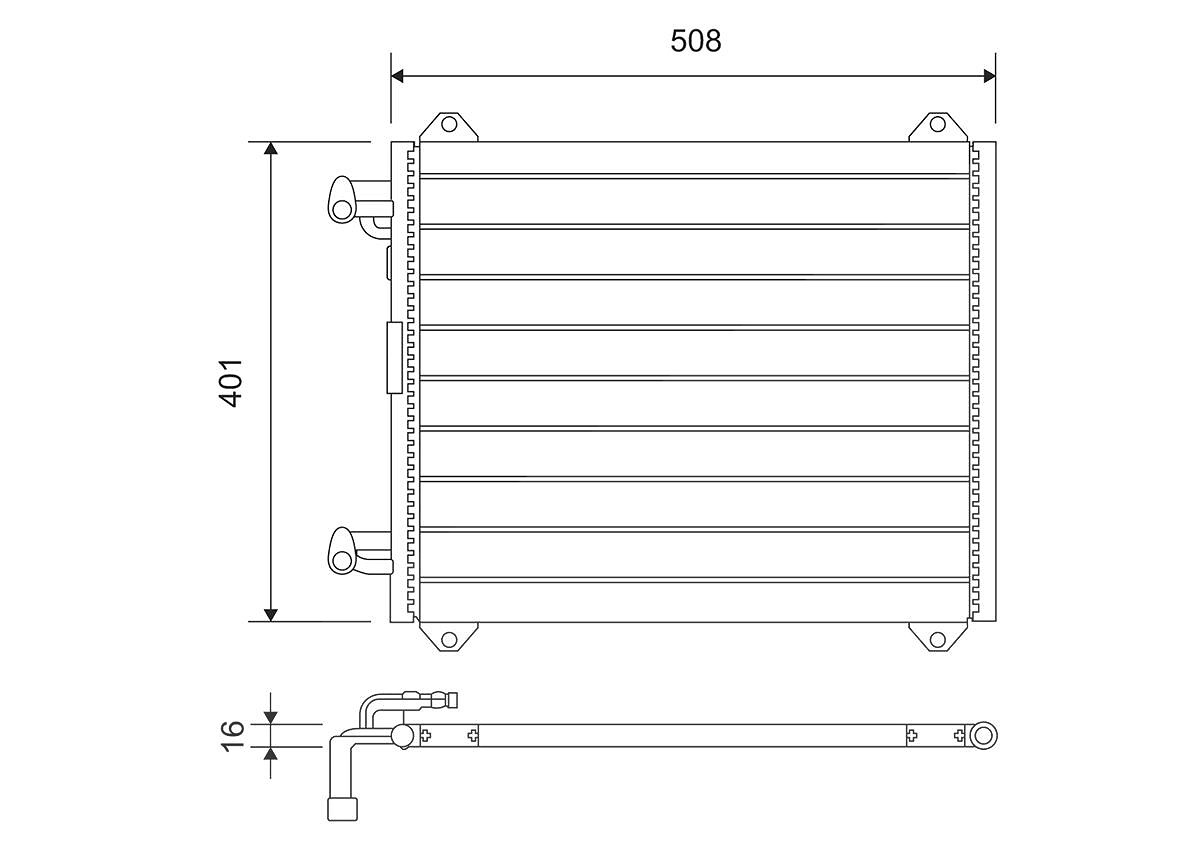 Valeo Kondensator, Klimaanlage [Hersteller-Nr. 817570] für Audi