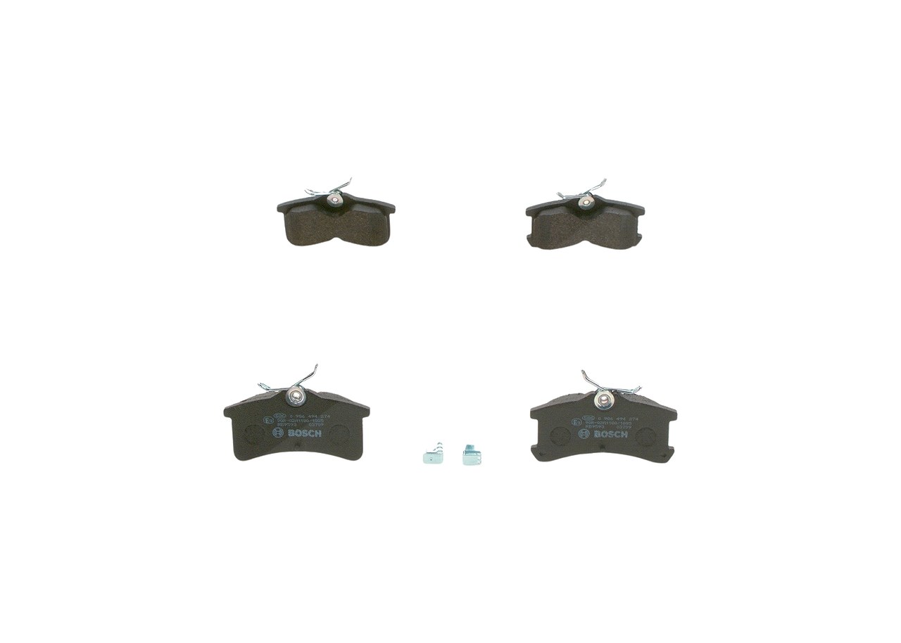 Bosch Bremsbeläge hinten (Satz) [Hersteller-Nr. 0986494274] für Toyota