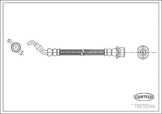 Corteco Bremsschlauch ERSTAUSRÜSTERQUALITÄT [Hersteller-Nr. 19035295] für Toyota