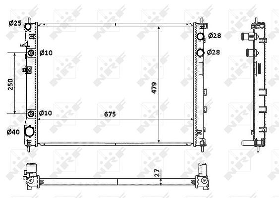 Nrf Kühler, Motorkühlung [Hersteller-Nr. 53887] für Subaru