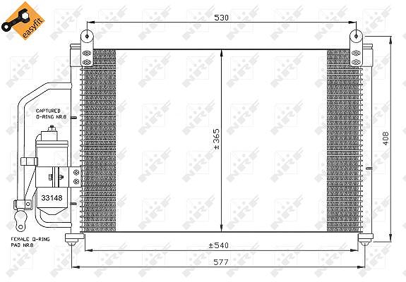Nrf Kondensator ohne Trockner [Hersteller-Nr. 35393] für Daewoo