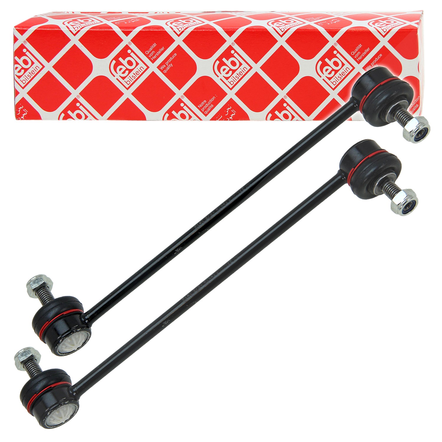 Febi Bilstein 2x Koppelstange vorne [Hersteller-Nr. 19518] für Skoda, VW, Audi, Seat