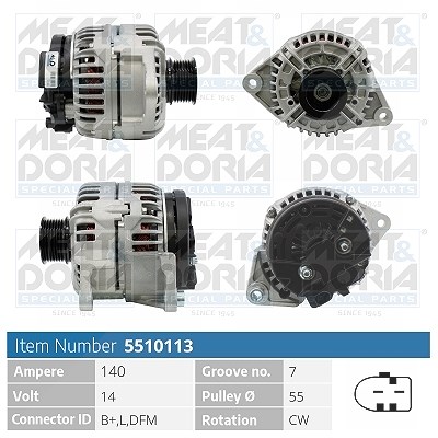 Meat & Doria Generator [Hersteller-Nr. 5510113] für Fiat, Iveco