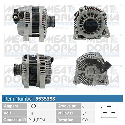 Meat & Doria Generator [Hersteller-Nr. 5535388] für Citroën, Peugeot, Fiat, Lancia