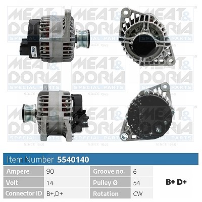 Meat & Doria Generator [Hersteller-Nr. 5540140] für Fiat, Lancia
