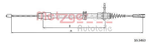 Metzger Autoteile Seilzug, Feststellbremse [Hersteller-Nr. 10.9463] für Mercedes-Benz
