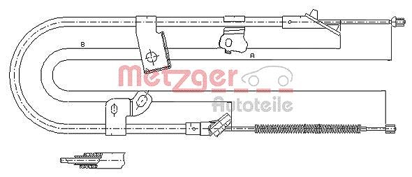 Metzger Autoteile Seilzug, Feststellbremse [Hersteller-Nr. 17.1079] für Toyota