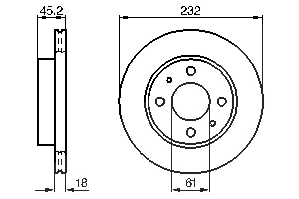 Bosch Bremsscheibe [Hersteller-Nr. 0986478650] für Nissan