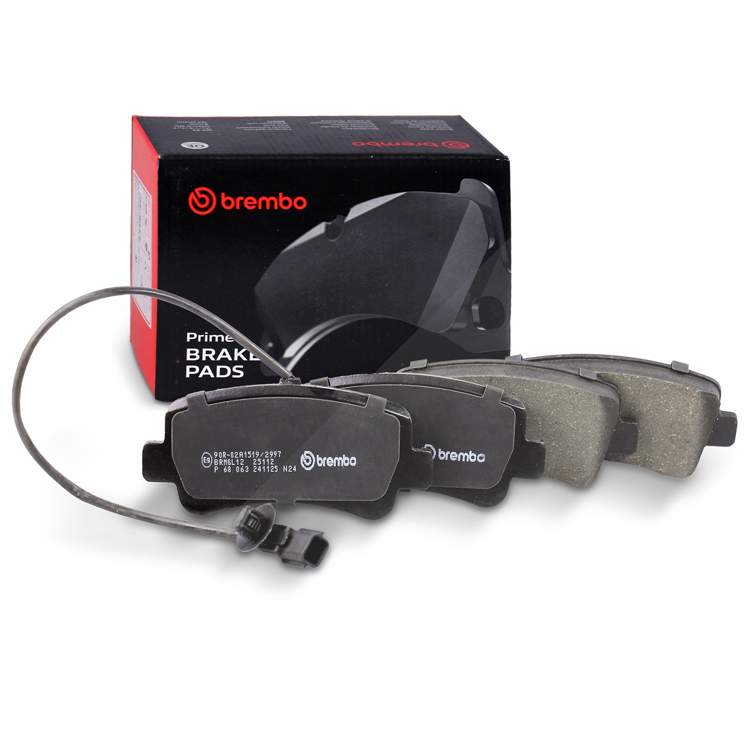 Brembo Bremsbelagsatz mit Warnkontakt hinten [Hersteller-Nr. P68063] für Vauxhall, Renault, Opel, Nissan