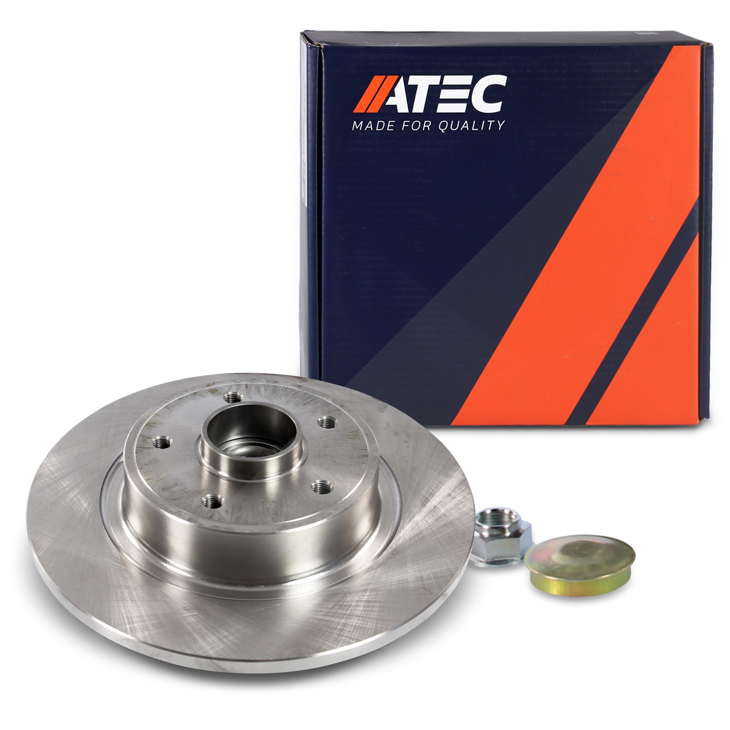 Atec 1x Bremsscheibe hinten mit Sensorring+Radlager [Hersteller-Nr. 10601029] für Renault