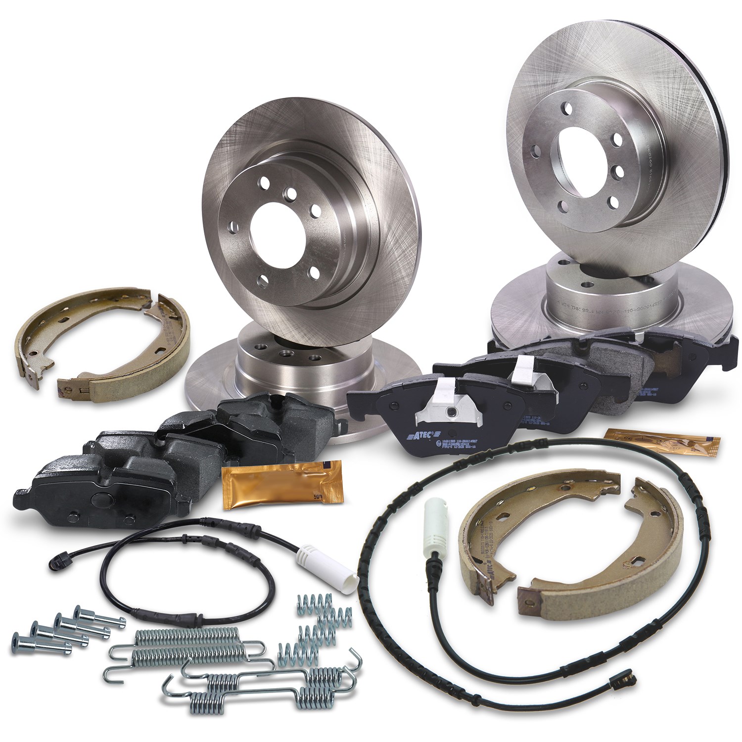 Bestprice Komplettset Bremsscheiben+Bremsbeläge Vorne+Hinten [Hersteller-Nr. 10604148] für BMW