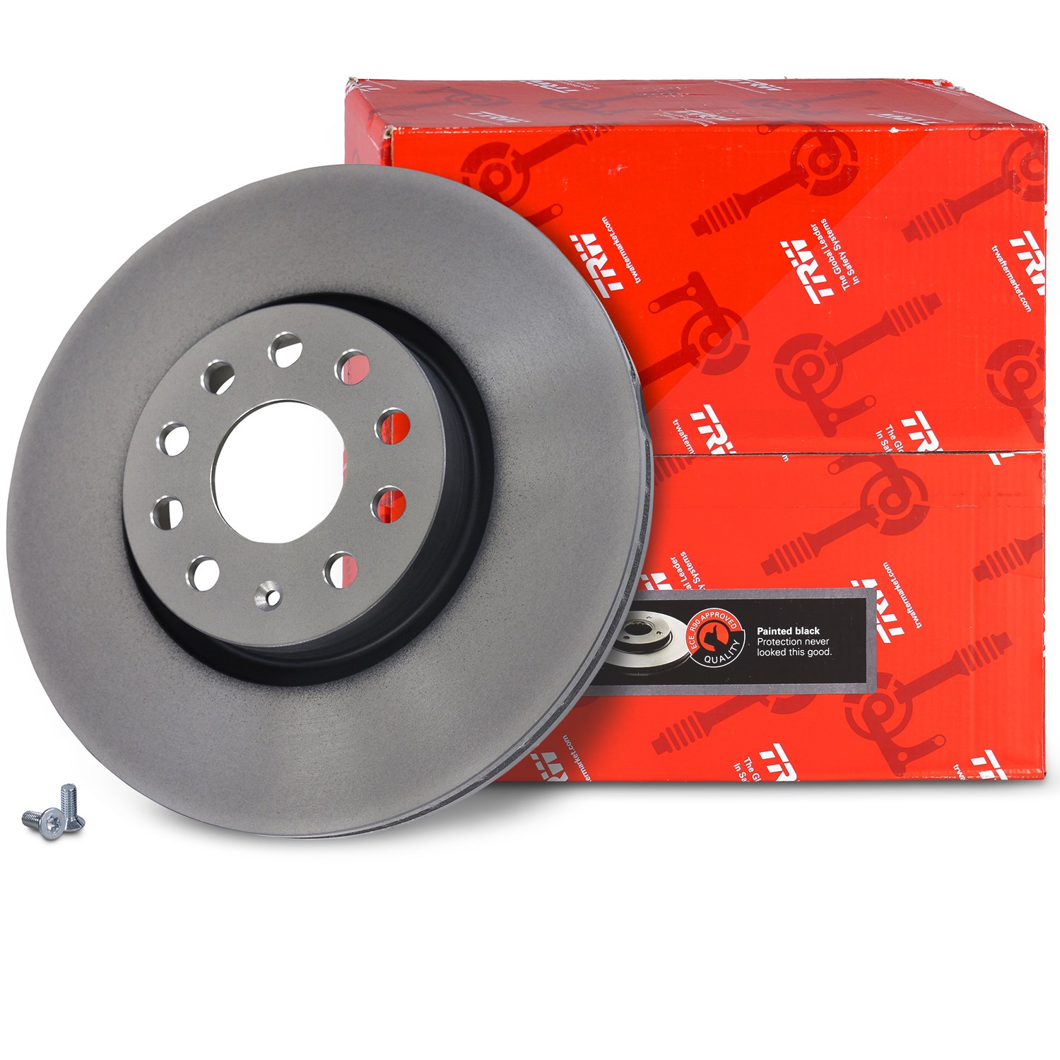 Trw 1x Bremsscheibe belüftet vorne [Hersteller-Nr. DF4464S] für Audi, Buick, Cupra, Seat, Skoda, VW