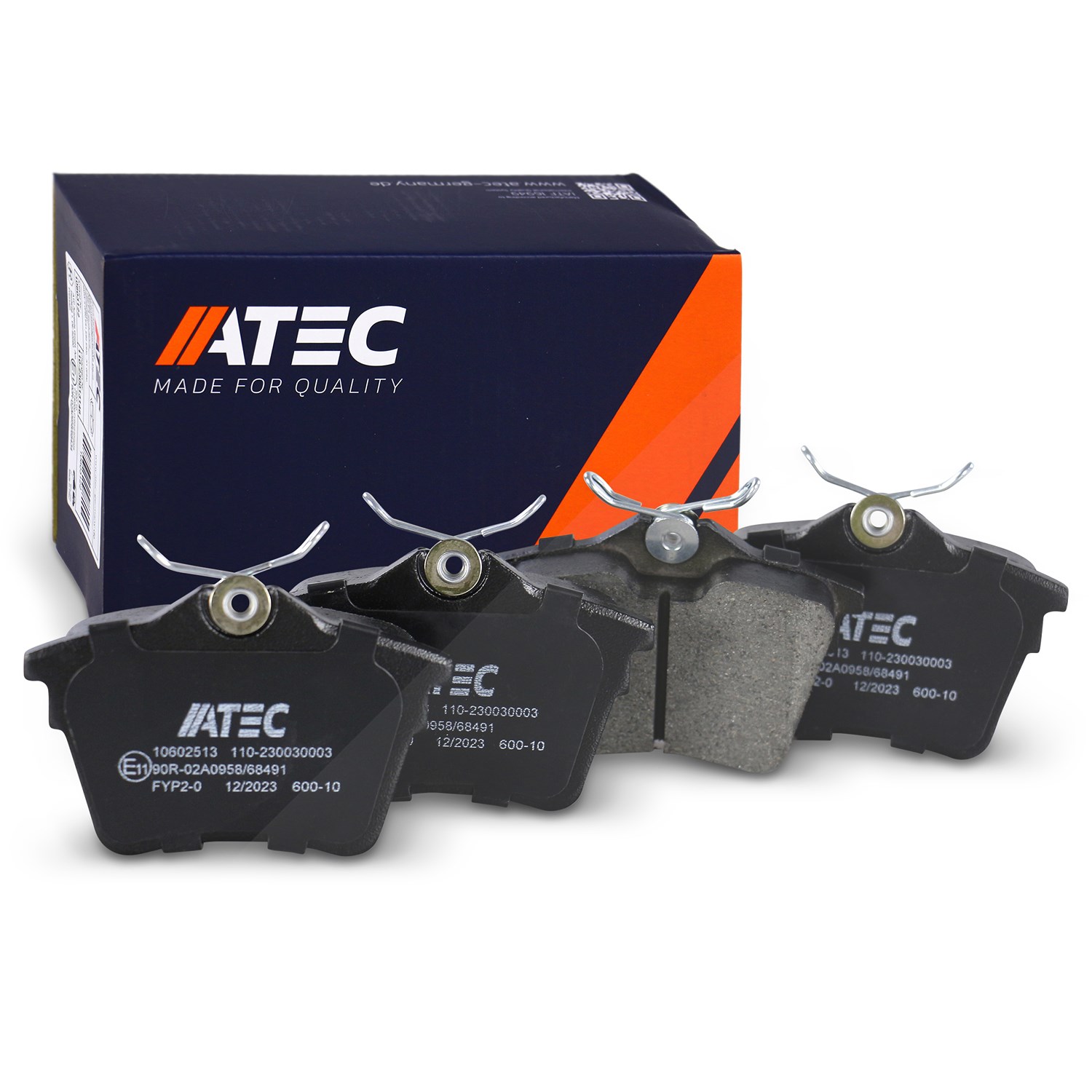 Atec Bremsbeläge hinten (Satz) [Hersteller-Nr. 10602513] für Peugeot, Citroën