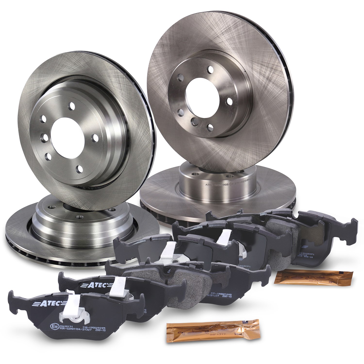 Bestprice Bremsscheiben + Bremsbeläge Vorne + Hinten [Hersteller-Nr. 10603389] für BMW