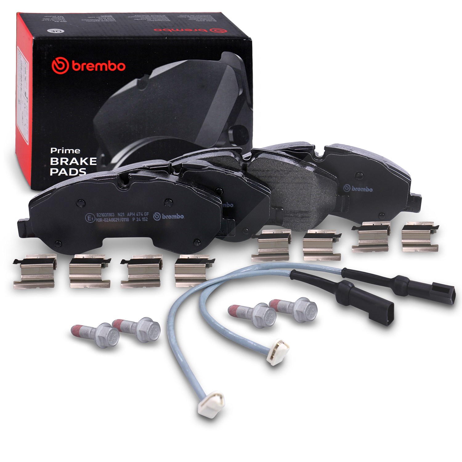 Brembo Bremsbelagsatz mit Warnkontakt vorne [Hersteller-Nr. P24152] für Ford