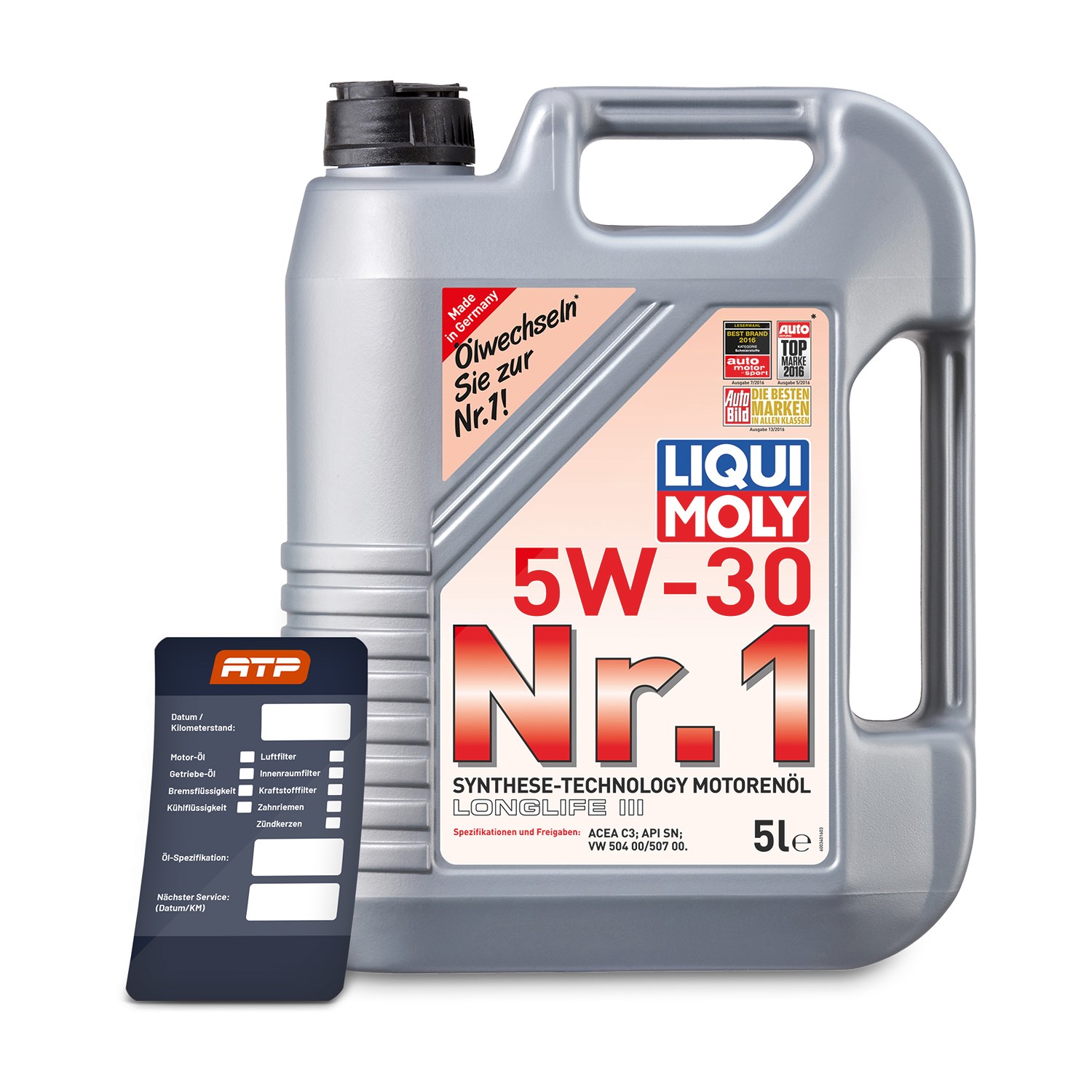Liqui Moly 5 L Nr. 1 Motorenöl 5W-30 + Ölwechsel-Anhänger [Hersteller-Nr. 20616]