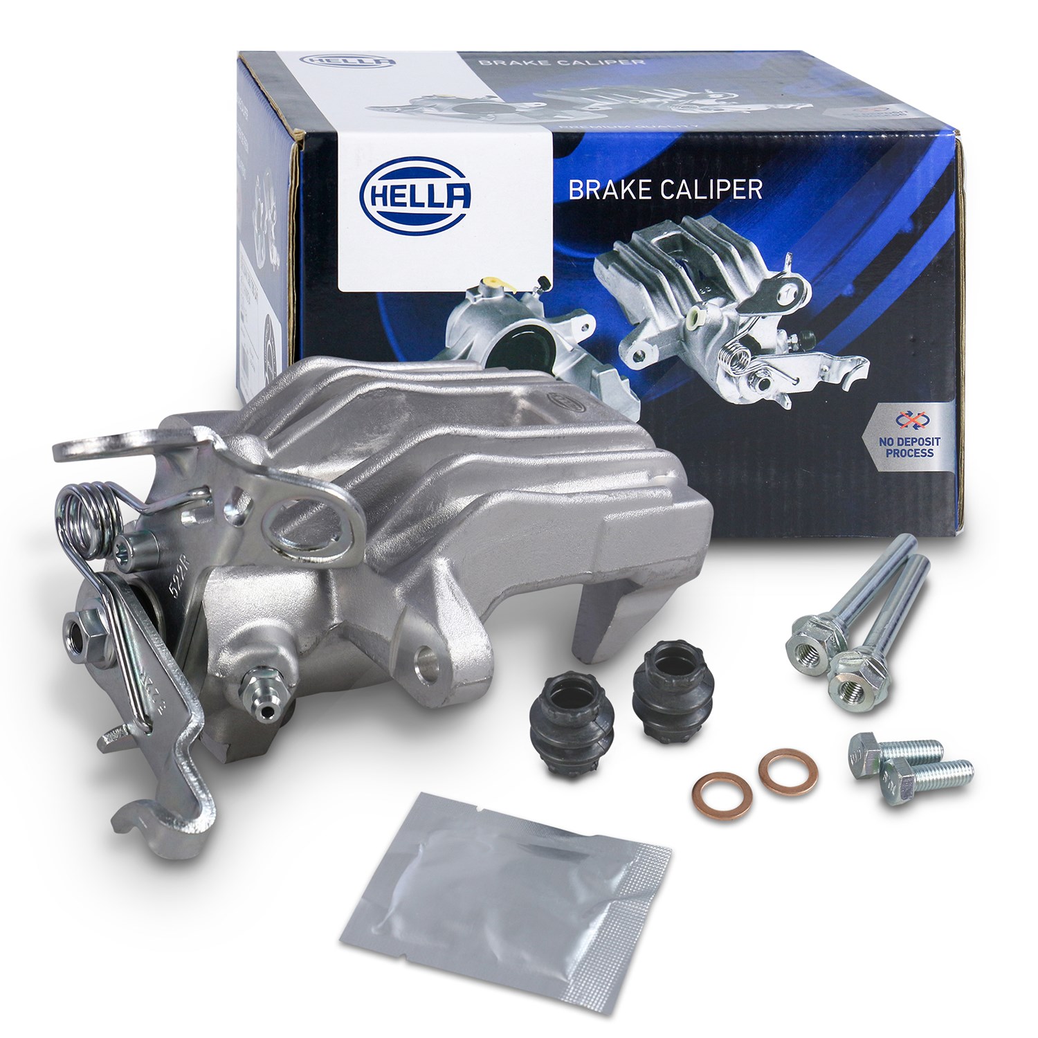 Hella Bremssattel hinten rechts [Hersteller-Nr. 8AN355783-741] für VW, Audi, Seat, Skoda