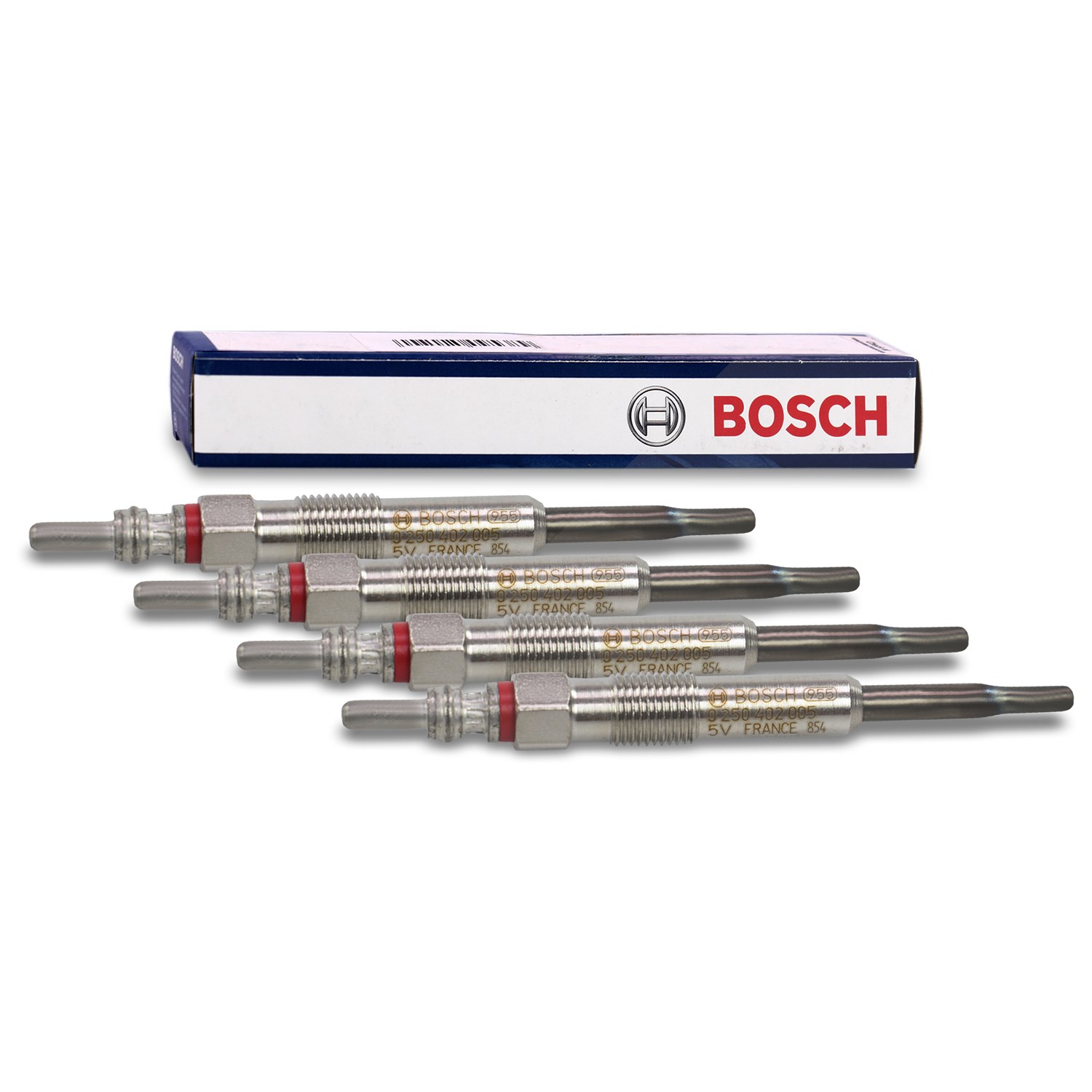 Bosch 4x Glühkerze Duraterm GLP050 [Hersteller-Nr. 0250402005] für VW, Skoda, Seat, Audi