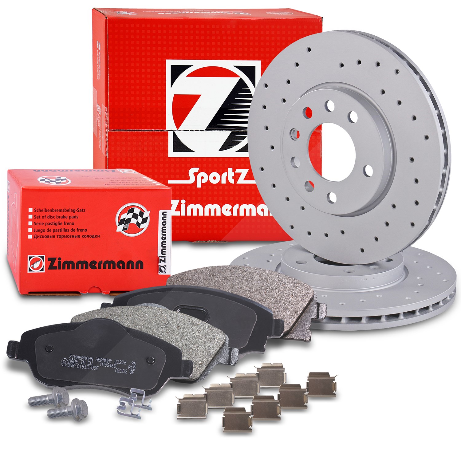 Zimmermann SPORT-Scheiben + Beläge Vorne Belüftet [Hersteller-Nr. 10697580] für Opel
