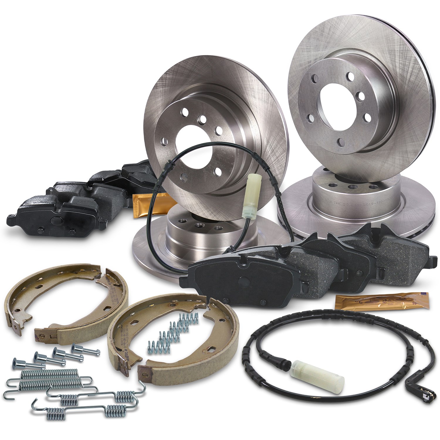 Bestprice Komplettset Bremsscheiben+Bremsbeläge Vorne+Hinten [Hersteller-Nr. 10604123] für BMW