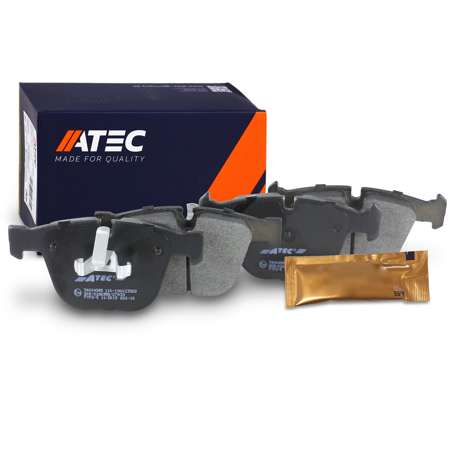 Atec Bremsbeläge hinten (Satz) [Hersteller-Nr. 34004985] für BMW